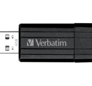 Clé USB 8GB Verbatim PinStripe (Noir) - Sous Blister 49062